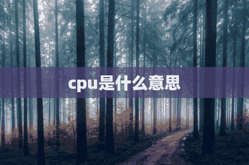 cpu是什么意思(cpu是什么意思网络用语)